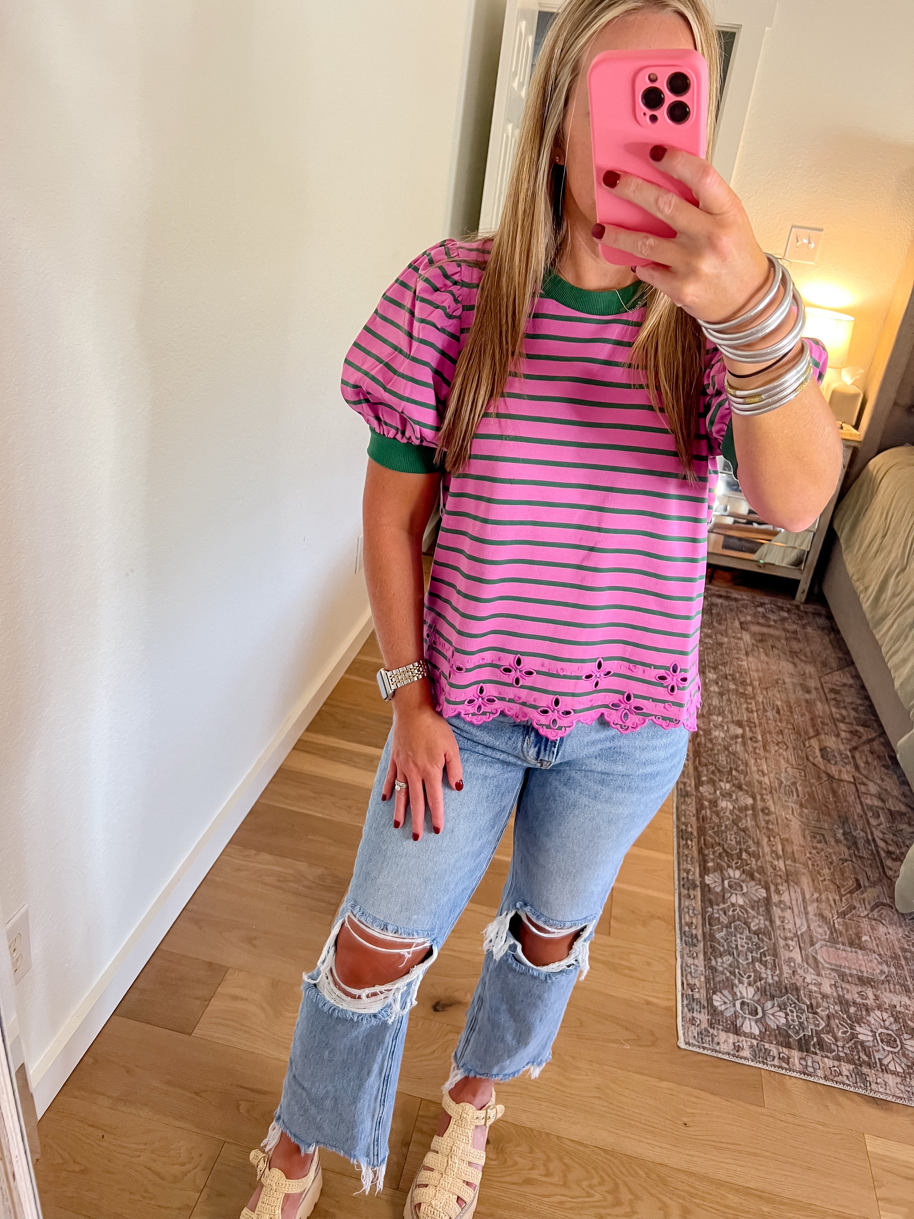 Orchid striped top