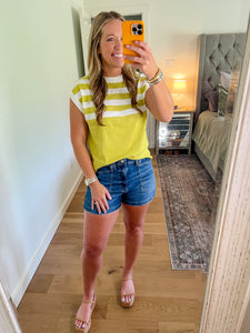 Lime knit top