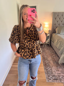 leopard blouse