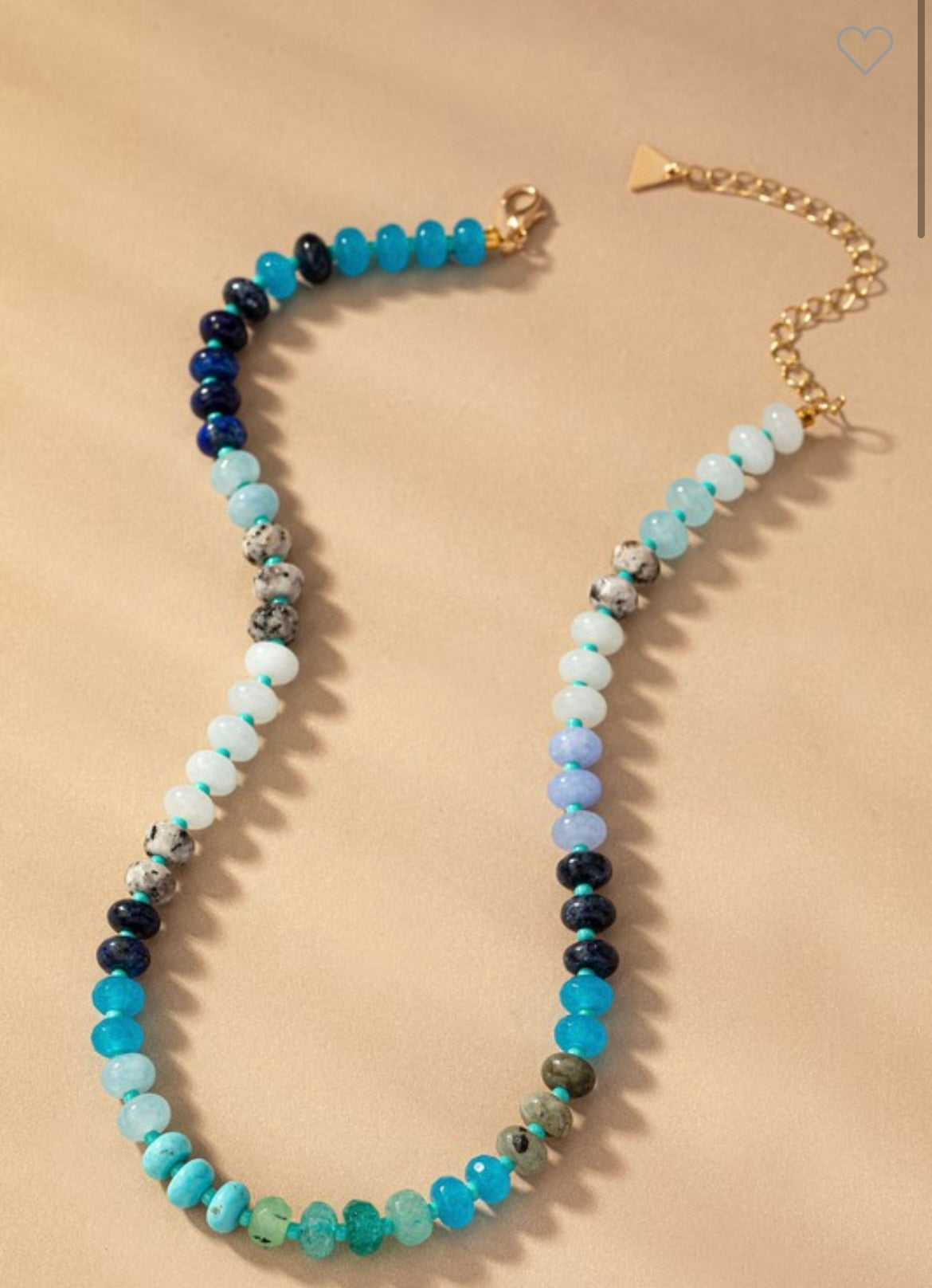 blue hues beaded necklace