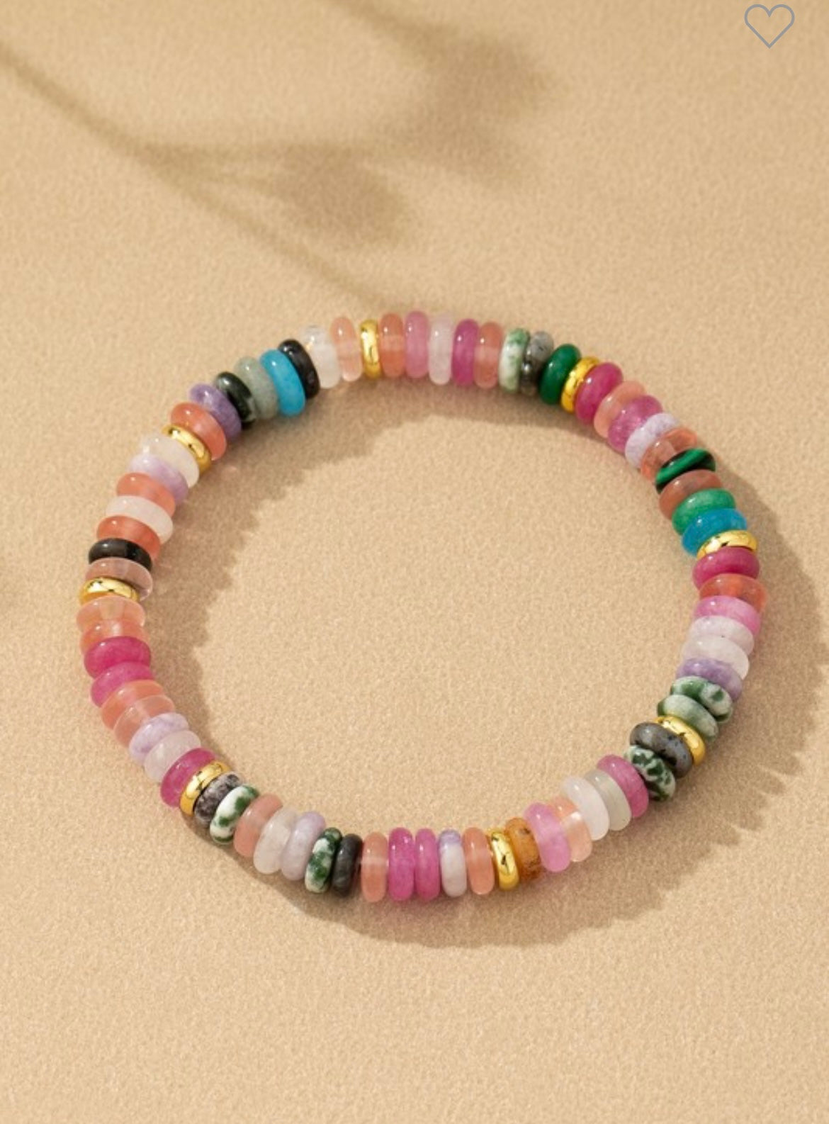 Multi agate bead bracelet